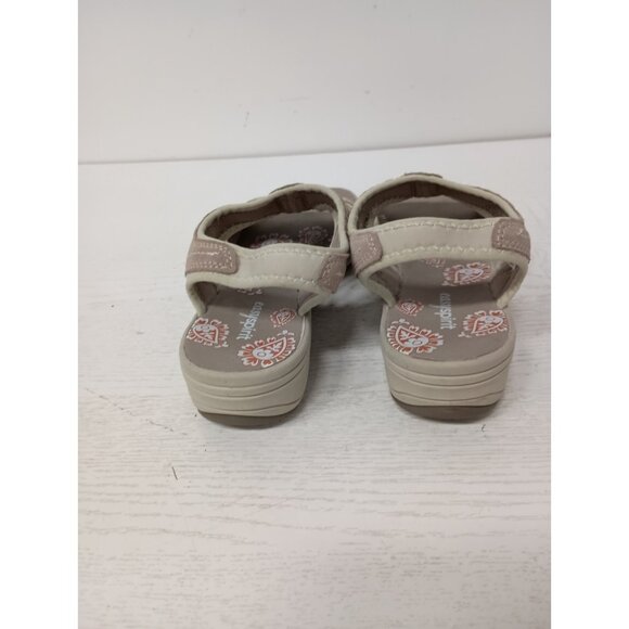 Easy Spirit Womens Low Wedge Sandals Size 11 Tan Fabric Slingback Casual Neutral - Picture 9 of 12